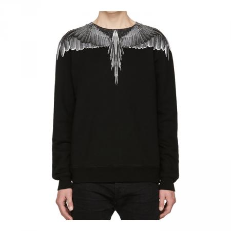 marcelo burlon 马塞洛布隆 男士翅膀印花卫衣cmba009 黑色 s_怎么样
